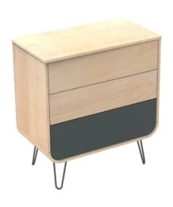 Sauthon Original Commodes Enfant Commode 3 Tiroirs 97x87x48cm En Bois Bleu -Commodes enfant Soldes 2022 commode 3 tiroirs 97x87x48cm en bois gris 8