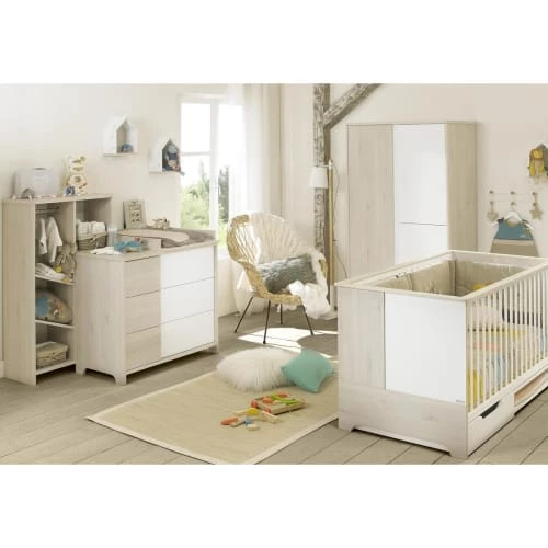 Galipette Commodes Enfant Commode 3 Tiroirs Bébé Effet Bois Beige Clair 4 Galipette Commodes Enfant Commode 3 Tiroirs Bébé Effet Bois Beige Clair – Image 2