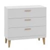 Nateo Concept Commodes Enfant Commode 3 Tiroirs Blanc Et Chêne -Commodes enfant Soldes 2022 commode 3 tiroirs blanc et chene