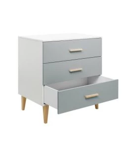 Bopita Commodes Enfant Commode 3 Tiroirs Blanc Gris -Commodes enfant Soldes 2022 commode 3 tiroirs blanc gris 5