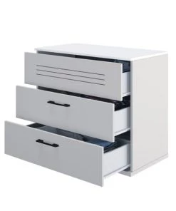 Calicosy Commodes Enfant Commode 3 Tiroirs Blanche Enfant - 85 X H73 Cm -Commodes enfant Soldes 2022 commode 3 tiroirs blanche enfant 85 x h73 cm 2