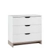 Calicosy Commodes Enfant Commode 3 Tiroirs Blanche Et Bois Bébé - 95 X H90 Cm -Commodes enfant Soldes 2022 commode 3 tiroirs blanche et bois bebe 95 x h90 cm