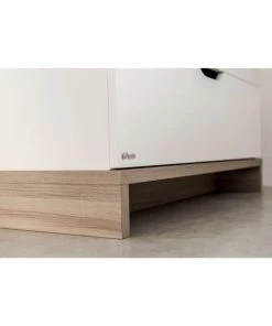 Calicosy Commodes Enfant Commode 3 Tiroirs Blanche Et Bois Bébé - 95 X H90 Cm -Commodes enfant Soldes 2022 commode 3 tiroirs blanche et bois bebe 95 x h90 cm 3