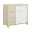 Calicosy Commodes Enfant Commode 3 Tiroirs Bois Et Blanc Enfant - 95 X H91cm -Commodes enfant Soldes 2022 commode 3 tiroirs bois et blanc enfant 95 x h91cm