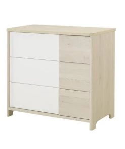 Calicosy Commodes Enfant Commode 3 Tiroirs Bois Et Blanc Enfant - 95 X H91cm -Commodes enfant Soldes 2022 commode 3 tiroirs bois et blanc enfant 95 x h91cm 2