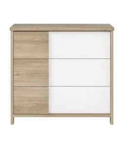 Galipette Commodes Enfant Commode 3 Tiroirs Chêne Blanc -Commodes enfant Soldes 2022 commode 3 tiroirs chene blanc 2