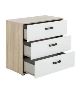 Gami Commodes Enfant Commode 3 Tiroirs Chêne Blanc -Commodes enfant Soldes 2022 commode 3 tiroirs chene blanc 8