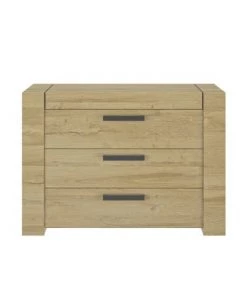 Gami Commodes Enfant Commode 3 Tiroirs Effet Bois Marron Clair