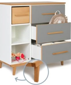 Wookids Commodes Enfant Commode 3 Tiroirs Gris Ardoise -Commodes enfant Soldes 2022 commode 3 tiroirs gris ardoise 5