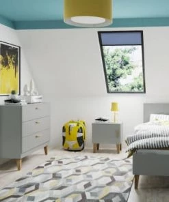 Nateo Concept Commodes Enfant Commode 3 Tiroirs Gris Et Chêne -Commodes enfant Soldes 2022 commode 3 tiroirs gris et chene 2