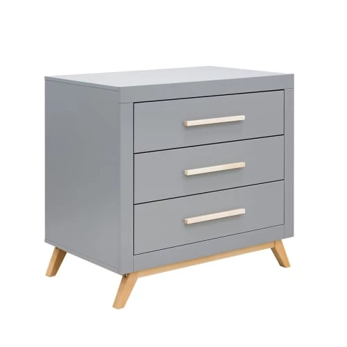 Bopita Commodes Enfant Commode 3 Tiroirs Gris Naturel Naturel 3 Bopita Commodes Enfant Commode 3 Tiroirs Gris Naturel Naturel