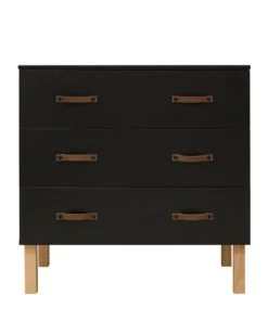 Bopita Commodes Enfant Commode 3 Tiroirs Noir Mat Naturel -Commodes enfant Soldes 2022 commode 3 tiroirs noir mat naturel 2