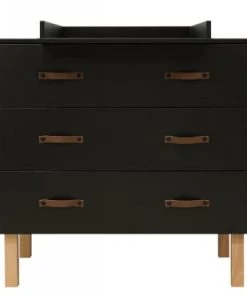 Bopita Commodes Enfant Commode 3 Tiroirs Noir Mat Naturel -Commodes enfant Soldes 2022 commode 3 tiroirs noir mat naturel 4