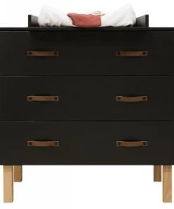 Bopita Commodes Enfant Commode 3 Tiroirs Noir Mat Naturel -Commodes enfant Soldes 2022 commode 3 tiroirs noir mat naturel 5