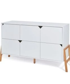 Bellamy Commodes Enfant Commode 6 Tiroirs Blanc