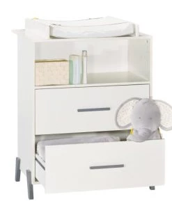 BabyPrice Commodes Enfant Commode à Langer 103x76x68cm En Bois Blanc -Commodes enfant Soldes 2022 commode a langer 103x76x68cm en bois blanc 11
