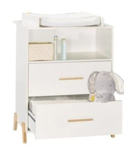 BabyPrice Commodes Enfant Commode à Langer 103x76x68cm En Bois Blanc -Commodes enfant Soldes 2022 commode a langer 103x76x68cm en bois blanc 2