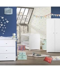 BabyPrice Commodes Enfant Commode à Langer 3 Tiroirs 97x76x66cm En Bois Blanc -Commodes enfant Soldes 2022 commode a langer 3 tiroirs 97x76x66cm en bois blanc 2