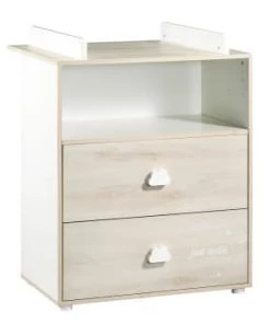 Sauthon Commodes Enfant Commode à Langer Hêtre 97x76x66cm En Bois Blanc -Commodes enfant Soldes 2022 commode a langer hetre 97x76x66cm en bois blanc 4