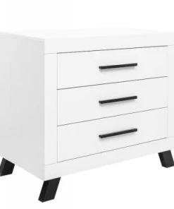 Bopita Commodes Enfant Commode Avec 3 Tiroirs Blanc/noir En MDF Et Panneaux De Particules -Commodes enfant Soldes 2022 commode avec 3 tiroirs blanc noir en mdf et panneaux de particules 2