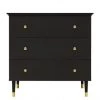 Bopita Commodes Enfant Commode Avec 3 Tiroirs Noir Mat En MDF Et Panneaux De Particules