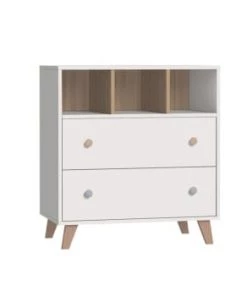 ID Kids Commodes Enfant Commode Bébé Effet Bois Gris Et Bois -Commodes enfant Soldes 2022 commode bebe effet bois blanc et bois 4