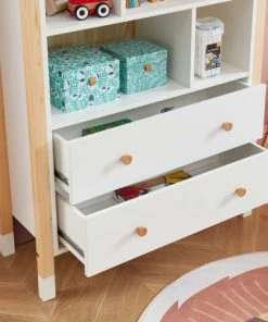 Baita Commodes Enfant Commode Blanc 3 Tiroirs 81cm -Commodes enfant Soldes 2022 commode blanc 3 tiroirs 81cm 4