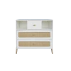 Théo Commodes Enfant Commode Bois Et Rotin Neige -Commodes enfant Soldes 2022 commode bois et rotin neige