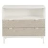 Maisons Du Monde Commodes Et Tables à Langer Commode Compatible Plan à Langer 2 Tiroirs Sculptés Beige Et Blanche