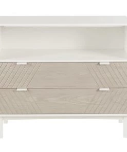 Maisons Du Monde Commodes Et Tables à Langer Commode Compatible Plan à Langer 2 Tiroirs Sculptés Beige Et Blanche