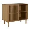 Quax Commodes Enfant Commode En Bois Naturel Avec Porte Coulissante Ajourée -Commodes enfant Soldes 2022 commode en bois naturel avec porte coulissante ajouree 1
