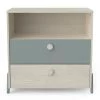 Calicosy Commodes Enfant Commode Enfant 2 Tiroirs 1 Niche - Vert De Gris Et Bois Clair -Commodes enfant Soldes 2022 commode enfant 2 tiroirs 1 niche vert de gris et bois clair