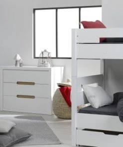 Nateo Concept Commodes Enfant Commode Enfant 3 Tiroirs Blanc -Commodes enfant Soldes 2022 commode enfant 3 tiroirs blanc 2