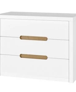 Nateo Concept Commodes Enfant Commode Enfant 3 Tiroirs Blanc
