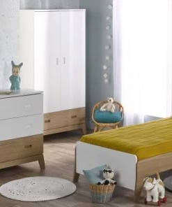 Nateo Concept Commodes Enfant Commode Enfant 3 Tiroirs Blanc Et Chêne -Commodes enfant Soldes 2022 commode enfant 3 tiroirs blanc et chene 3