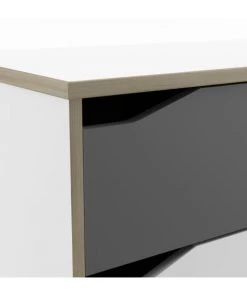 Calicosy Commodes Enfant Commode Enfant 3 Tiroirs Grise Et Blanche - L78,3 Cm -Commodes enfant Soldes 2022 commode enfant 3 tiroirs grise et blanche l78 3 cm 4