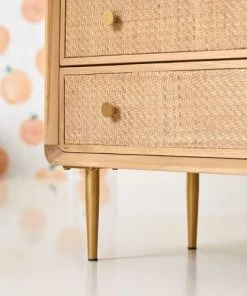 Tikamoon Commodes Enfant Commode Enfant En Chêne Massif Et Cannage -Commodes enfant Soldes 2022 commode enfant en chene massif et cannage 4