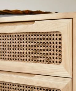 Tikamoon Commodes Enfant Commode Enfant En Orme Massif Et Cannage -Commodes enfant Soldes 2022 commode enfant en orme massif et cannage 4