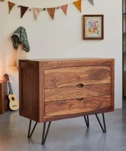 Tikamoon Commodes Enfant Commode Enfant En Palissandre Massif -Commodes enfant Soldes 2022 commode enfant en palissandre massif 3