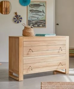 Tikamoon Commodes Enfant Commode Enfant En Teck Massif -Commodes enfant Soldes 2022 commode enfant en teck massif 3