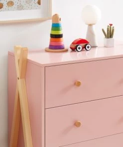 Baita Commodes Enfant Commode Rose 3 Tiroirs 81cm -Commodes enfant Soldes 2022 commode rose 3 tiroirs 81cm 4