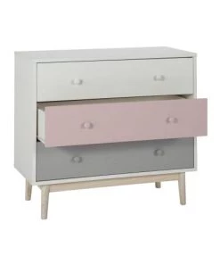 Maisons Du Monde Commodes Et Cabinets Commode Vintage 3 Tiroirs Blanche, Rose Et Grise -Commodes enfant Soldes 2022 commode vintage 3 tiroirs blanche rose et grise 1000 16 38 150262 1