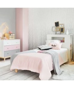 Maisons Du Monde Commodes Et Cabinets Commode Vintage 3 Tiroirs Blanche, Rose Et Grise -Commodes enfant Soldes 2022 commode vintage 3 tiroirs blanche rose et grise 1000 16 38 150262 5