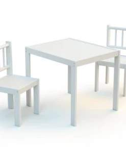Webaby Tables Et Chaises Enfant Ensemble 1 Table + 2 Chaises Blanc