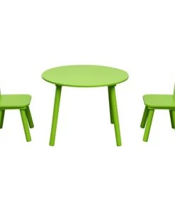Mobili Rebecca Tables Et Chaises Enfant Ensemble De Table Basse Et 2 Chaises Pour Enfants En MDF Vertes -Commodes enfant Soldes 2022 ensemble de table basse et 2 chaises pour enfants en mdf vertes 2