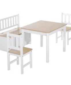 Homcom Tables Et Chaises Enfant Ensemble De Table Et Chaises Enfant De 4 Pièces Blanc Gris 12 Homcom Tables Et Chaises Enfant Ensemble De Table Et Chaises Enfant De 4 Pièces Blanc Gris -Commodes enfant Soldes 2022 ensemble de table et chaises enfant de 4 pieces blanc bois clair 6