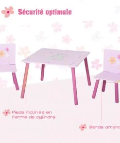 Homcom Tables Et Chaises Enfant Ensemble Table Et Chaises Enfant Design Princesse Motif Château -Commodes enfant Soldes 2022 ensemble table et chaises enfant design princesse motif chateau 5