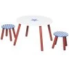 Homcom Tables Et Chaises Enfant Ensemble Table Et Chaises Enfant Motif étoilé Bois Bleu Blanc -Commodes enfant Soldes 2022 ensemble table et chaises enfant motif etoile bois bleu blanc