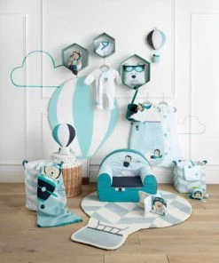 Sauthon Fauteuils Et Poufs Enfant Fauteuil Club 42x51cm En Coton Bleu -Commodes enfant Soldes 2022 fauteuil club 42x51cm en coton bleu 3