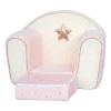 Home Maison Fauteuils Et Poufs Enfant Fauteuil Club Enfant Convertible JOLLY Rose/Ecru 42x55